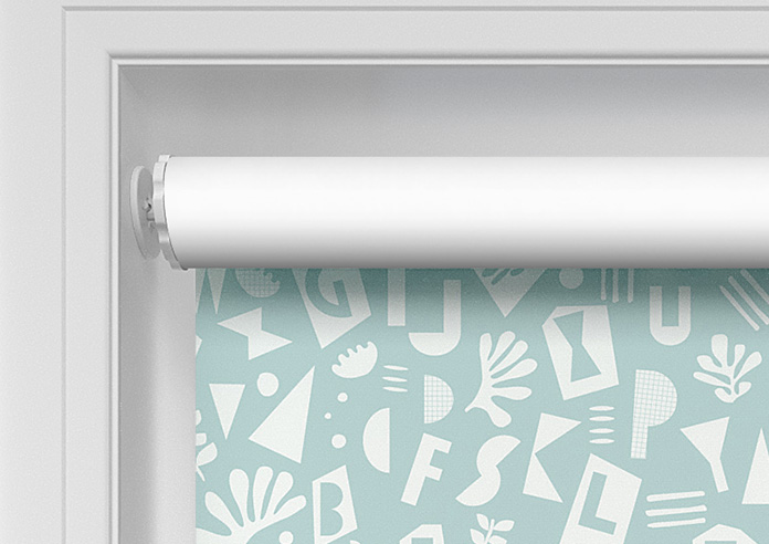 Alphabet, Turquoise - Twist&Fit Roller Blind - Image 10